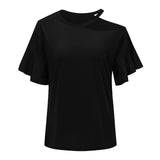 Florcoo Casual Dew Shoulder T-shirt