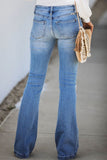 Fashion Daily Ripped Mid Waist Regular Denim