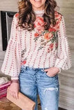 Fashion Street Print Half A Turtleneck Blouses