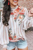 Fashion Street Print Half A Turtleneck Blouses