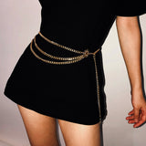 Fashion Patchwork Solid Waist Chain