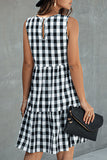 Fashion Street Plaid O Neck Princess Dresses(3 Colors)