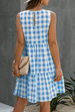 Fashion Street Plaid O Neck Princess Dresses(3 Colors)
