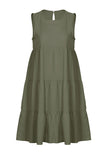 Fashion Casual Solid Patchwork O Neck Princess Dresses(6 Colors)