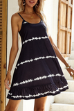 Fashion Casual Print Flounce A Line Dresses