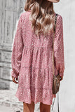 Fashion Street Print Split Joint V Neck A Line Dresses
