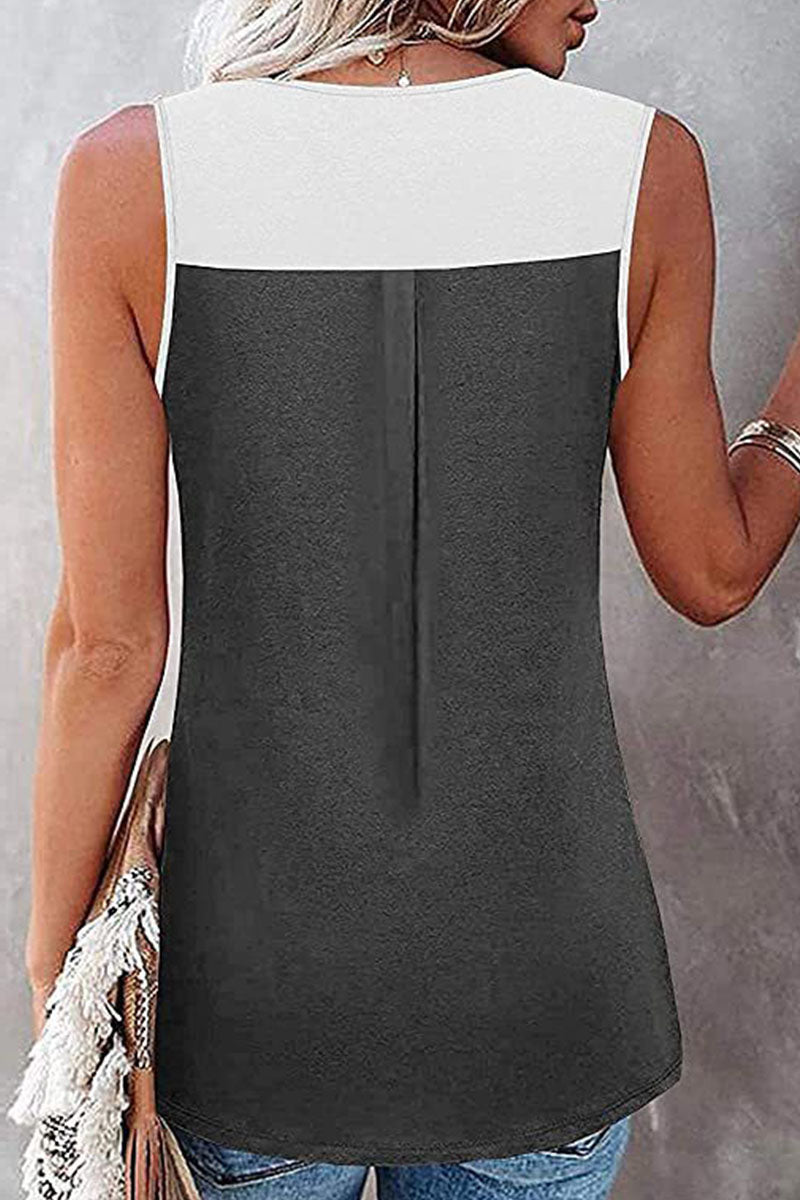 Fashion Casual Solid Split Joint V Neck Tops(7 colors)