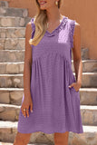 Fashion Casual Solid Patchwork V Neck Princess Dresses
