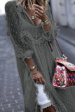 Fashion Casual Solid See-through V Neck Princess Dresses（Without strap）(4 Colors)）