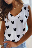 Fashion Casual Print Split Joint V Neck T-Shirts(6 colors)
