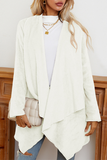Fashion Elegant Solid Patchwork Asymmetrical Outerwear