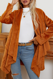 Fashion Elegant Solid Patchwork Asymmetrical Outerwear