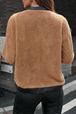 Casual Patchwork Zipper Turndown Collar Outerwear