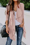 Fashion Solid Patchwork Cardigan