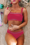 Casual Vacation Solid Split Joint Swimwears