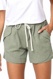 Florcoo Adjustable Waist Cotton Casual Shorts