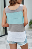 Casual Striped Patchwork O Neck Tops(4 colors)