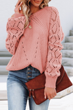 Fashion Solid Patchwork O Neck Sweaters (7 colors)