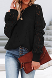 Fashion Solid Patchwork O Neck Sweaters (7 colors)