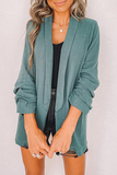 Casual Solid Patchwork Cardigan Collar Outerwear(13 colors)