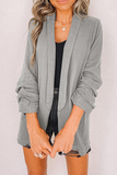 Casual Solid Patchwork Cardigan Collar Outerwear(13 colors)