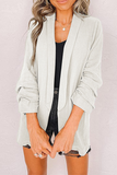 Casual Solid Patchwork Cardigan Collar Outerwear(13 colors)