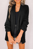 Casual Solid Patchwork Cardigan Collar Outerwear(13 colors)