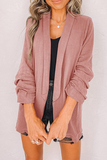 Casual Solid Patchwork Cardigan Collar Outerwear(13 colors)