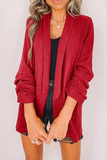 Casual Solid Patchwork Cardigan Collar Outerwear(13 colors)