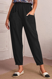 Casual Solid Patchwork Harlan Mid Waist Harlan Solid Color Bottoms