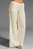 Casual Solid Loose Mid Waist Wide Leg Bottoms(8 Colors)