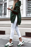 Casual Solid Patchwork Hooded Collar Tops(3 colors)