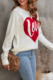 Casual Embroidery Patchwork O Neck Sweaters(4 colors)