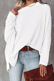 Casual Solid Patchwork One Shoulder Tops(5 colors)
