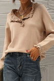 Casual Elegant Solid Buttons V Neck Sweaters(4 Colors)