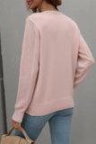 Fashion Solid Tassel Patchwork O Neck Sweaters(5 Colors)