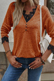 Fashion Casual Solid Pullovers V Neck Tops(7 Colors)