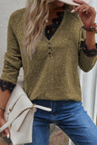 Fashion Casual Solid Pullovers V Neck Tops(7 Colors)