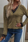 Fashion Casual Solid Pullovers V Neck Tops(7 Colors)