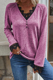 Fashion Casual Solid Pullovers V Neck Tops(7 Colors)