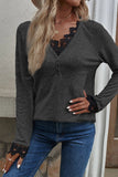 Fashion Casual Solid Pullovers V Neck Tops(7 Colors)