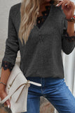 Fashion Casual Solid Pullovers V Neck Tops(7 Colors)