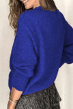 Casual Solid Patchwork V Neck Sweaters(9 Colors)