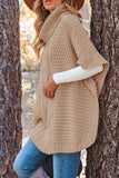 Fashion Solid Patchwork Turtleneck  Sweaters(3 Colors)