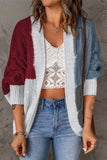 Fashion Casual Color Block Contrast Cardigans(8 Colors)