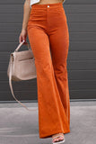 Sexy Casual Boot Cut Mid Waist Wide Leg Bottoms(4 Colors)