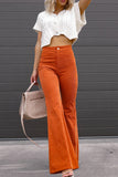 Sexy Casual Boot Cut Mid Waist Wide Leg Bottoms(4 Colors)