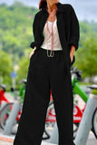 Casual Solid Color Long Sleeve Two Pieces(3 Colors)