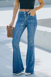 Casual Street Solid Patchwork Mid Waist Boot Cut Denim Jeans