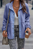 Casual Solid Patchwork Pocket Half A Turtleneck Outerwear(7 Colors)